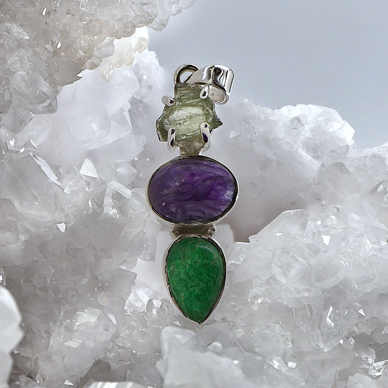 HQ Moldavite, Maw Sit Sit & Charoite Healing Crystal