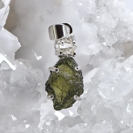HQ Moldavite & Herkimer Diamond