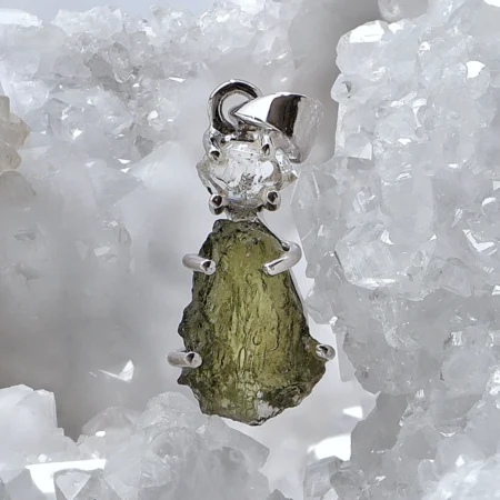 HQ Moldavite & Herkimer Diamond