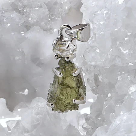HQ Moldavite & Herkimer Diamond