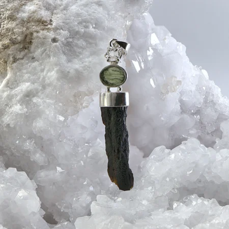HQ Moldavite Trio Healing Pendant