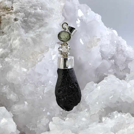 HQ Moldavite Trio Healing Pendant