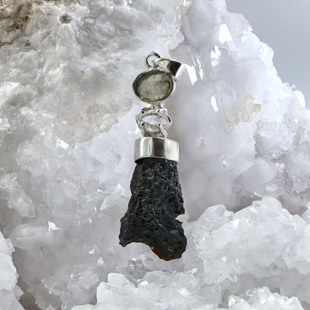 HQ Moldavite Trio Healing Pendant