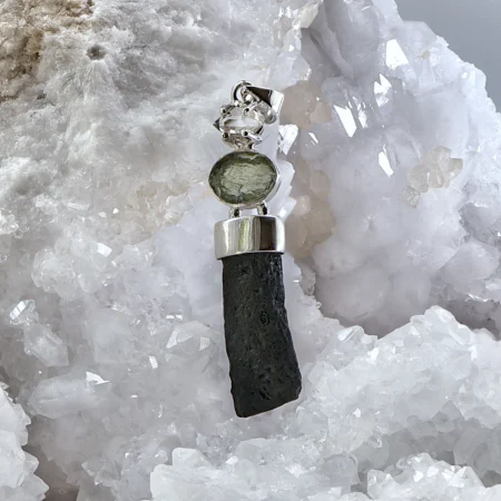 HQ Moldavite Trio Healing Pendant