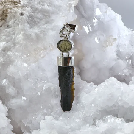 HQ Moldavite Trio Healing Pendant